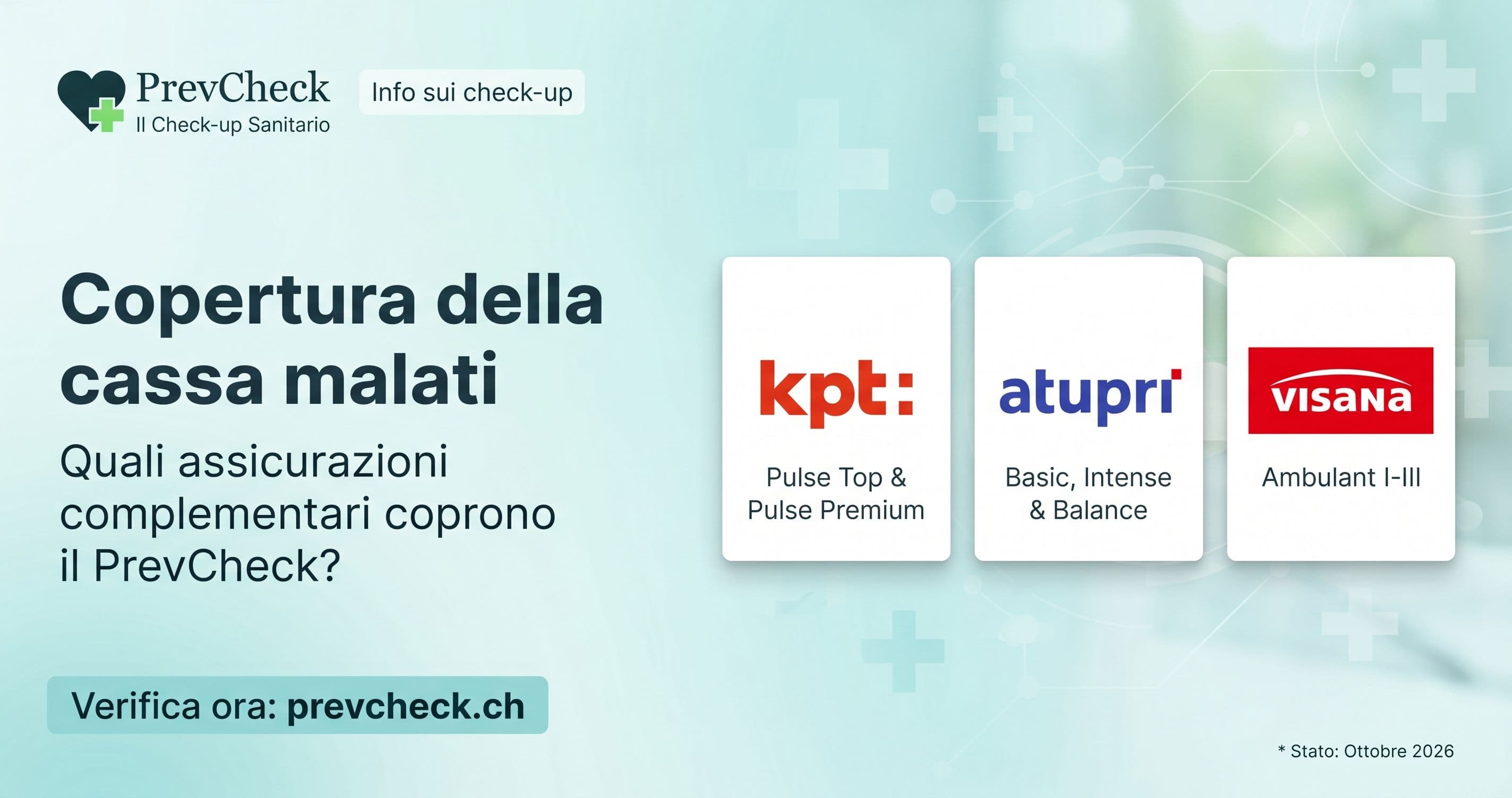 Copertura dei costi per il PrevCheck: La mia cassa malati rimborsa il check-up preventivo?